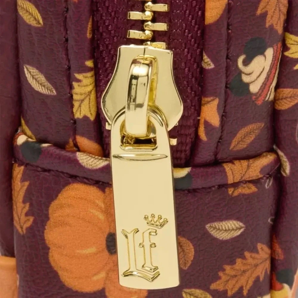 NWT Disney Park Loungefly Mickey Ears Fall Pumpkins Mini Backpack Keychain Charm